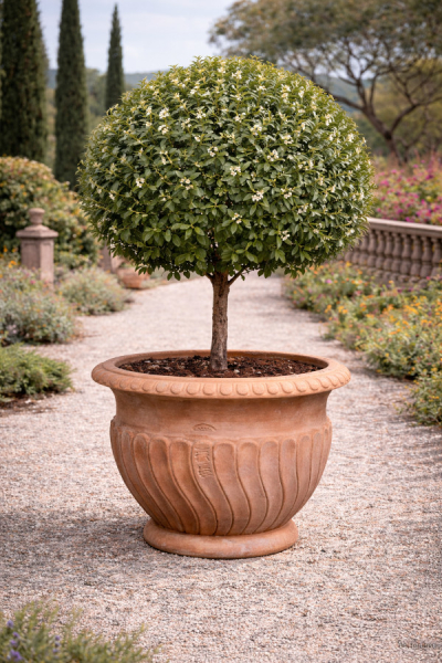 Vase en terre cuite d’Impruneta aux lignes élégamment galbées